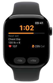 Rest between sets on Apple Watch