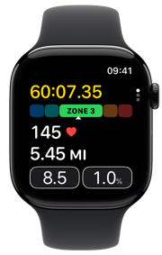 A live workout on Apple Watch